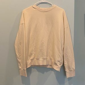 cream crew neck sweatshirt